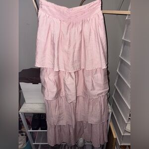 Altar’s state pink tier skirt maxi - size small